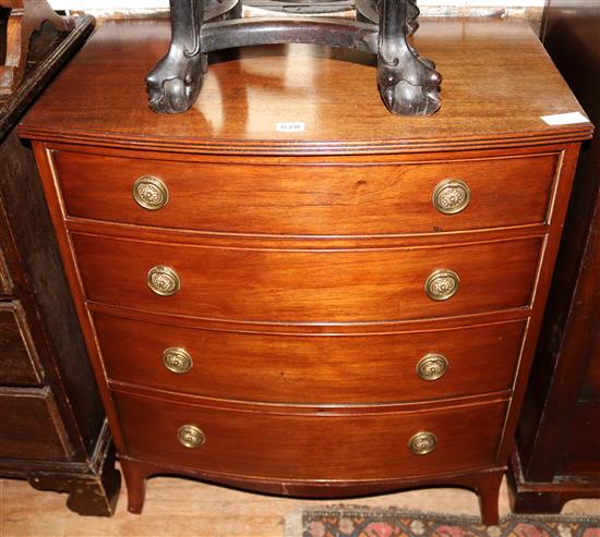 Bow fronted chest of drawers